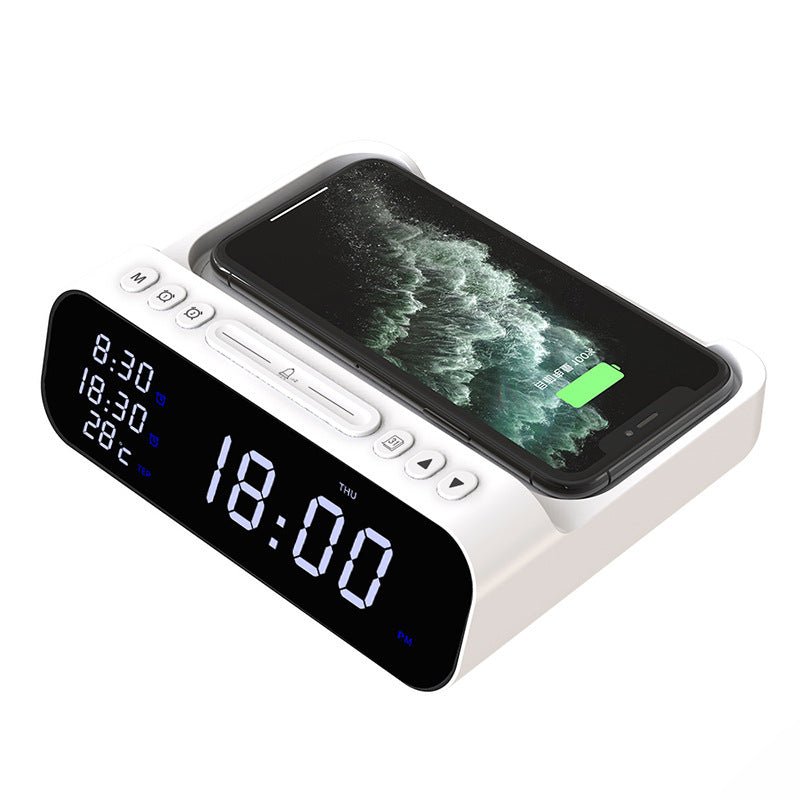 ChargeTime Pro – Digital vekkerklokke med trådløs lading og stort display