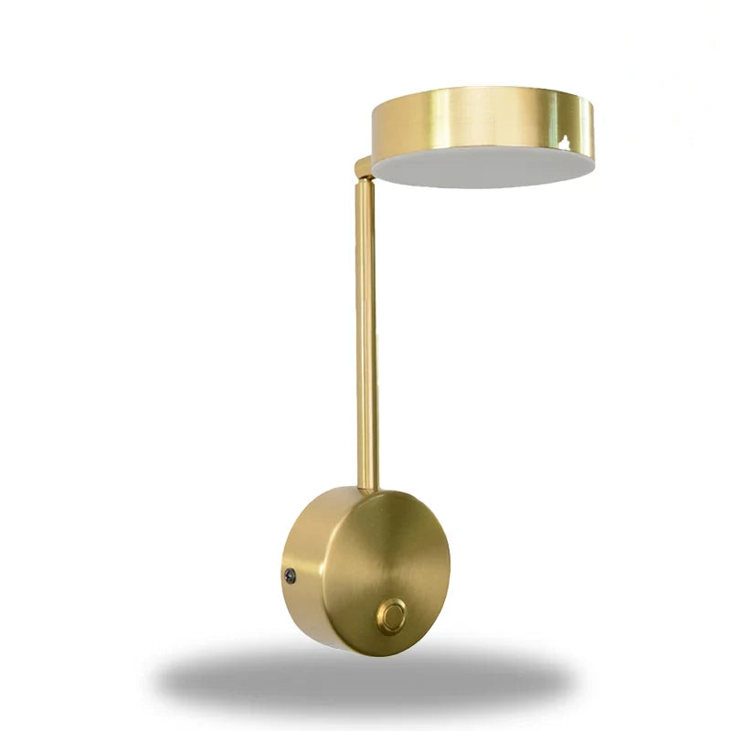 LumaFlex Gold LED-vegglampe - elegant design med 360° roterbart hode