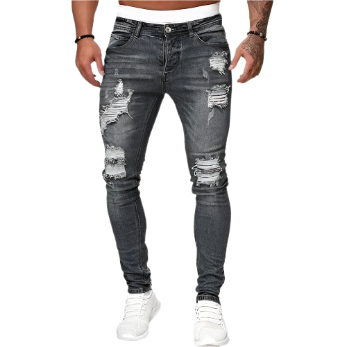 Patrick - Jean skinny essentiel pour homme avec un ourlet rugueux