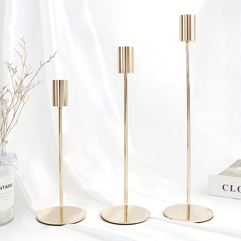 LumiÉlan 3-delt lysholdersett – Eleganse og unik dekorasjon for bordet ditt