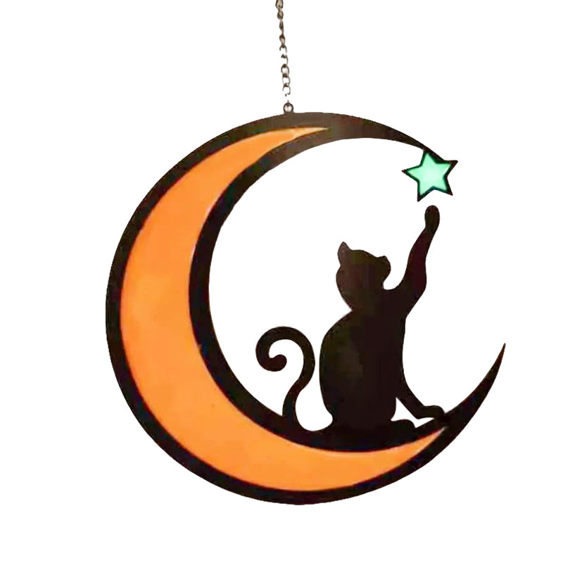 MysticPaws katt og halvmåne-lampe - magisk stemningslys for koselig innredning