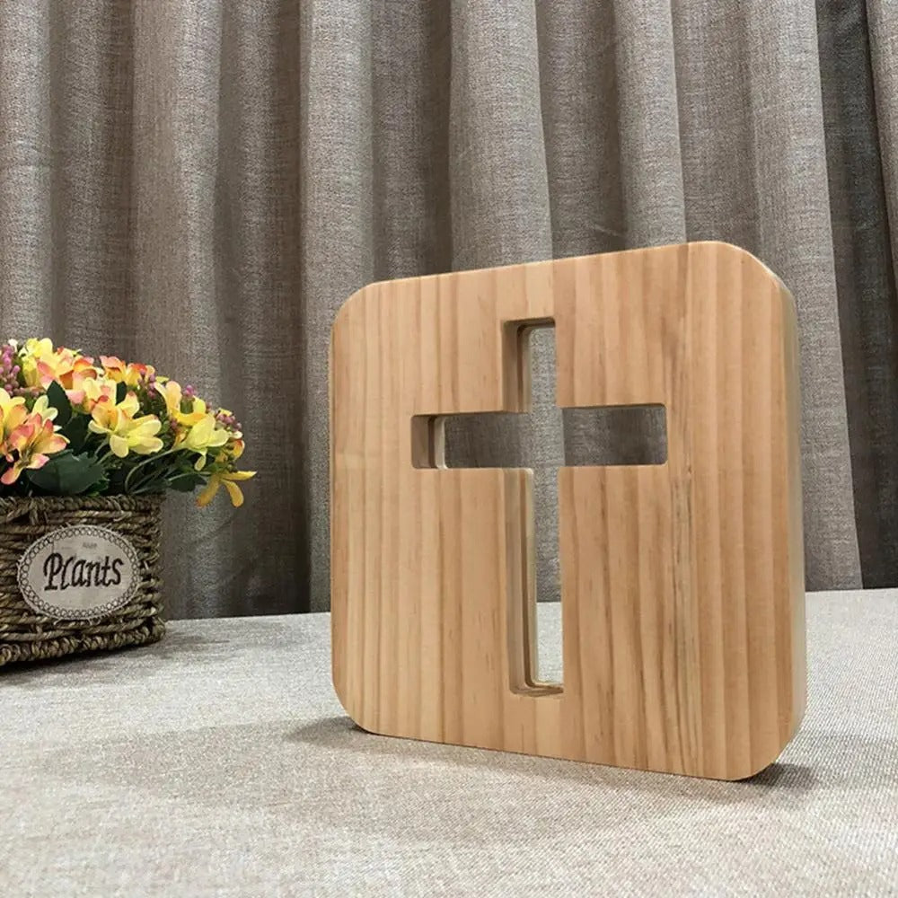 IlluminatedFaith - Minimalistisk nattlys med trekors