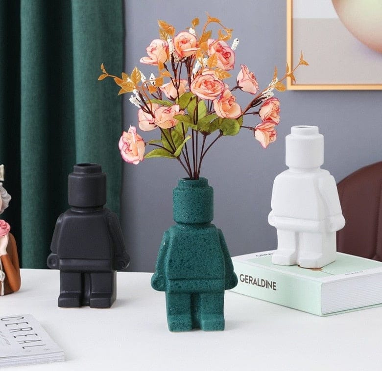 RoboBloom moderne robotblomsterpotter – Unik dekorasjon for hjemmet ditt
