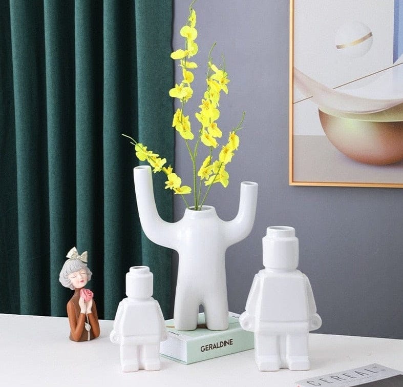 RoboBloom moderne robotblomsterpotter – Unik dekorasjon for hjemmet ditt