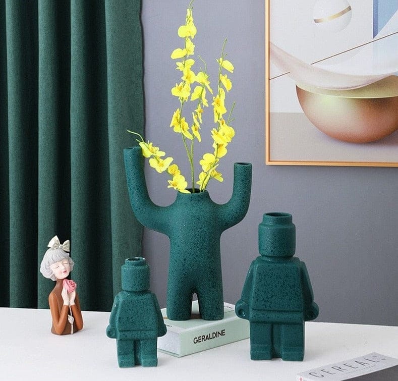 RoboBloom moderne robotblomsterpotter – Unik dekorasjon for hjemmet ditt