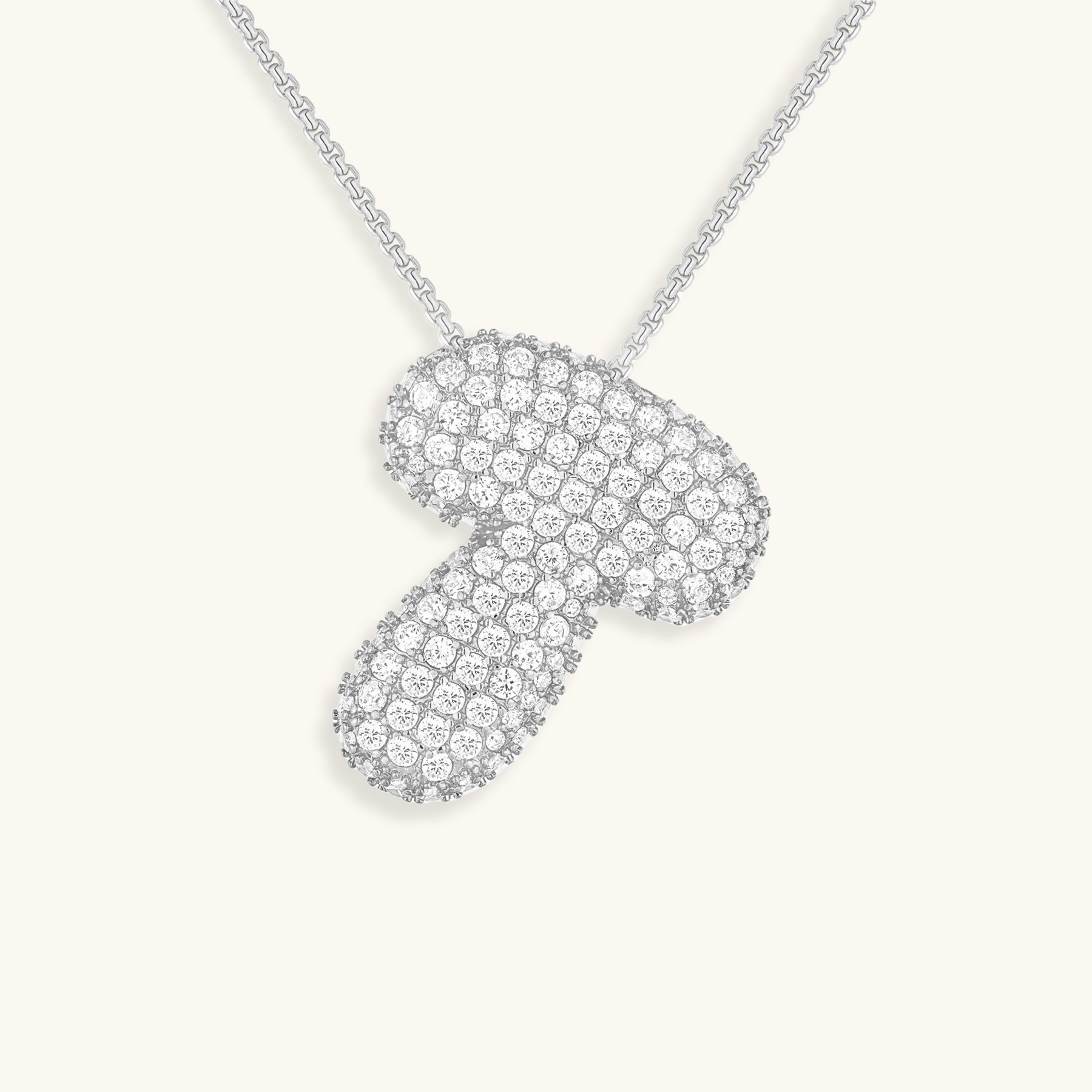 Luna Bubble Initial Halskjede med Diamantlook – Personlig gave til morsdagen