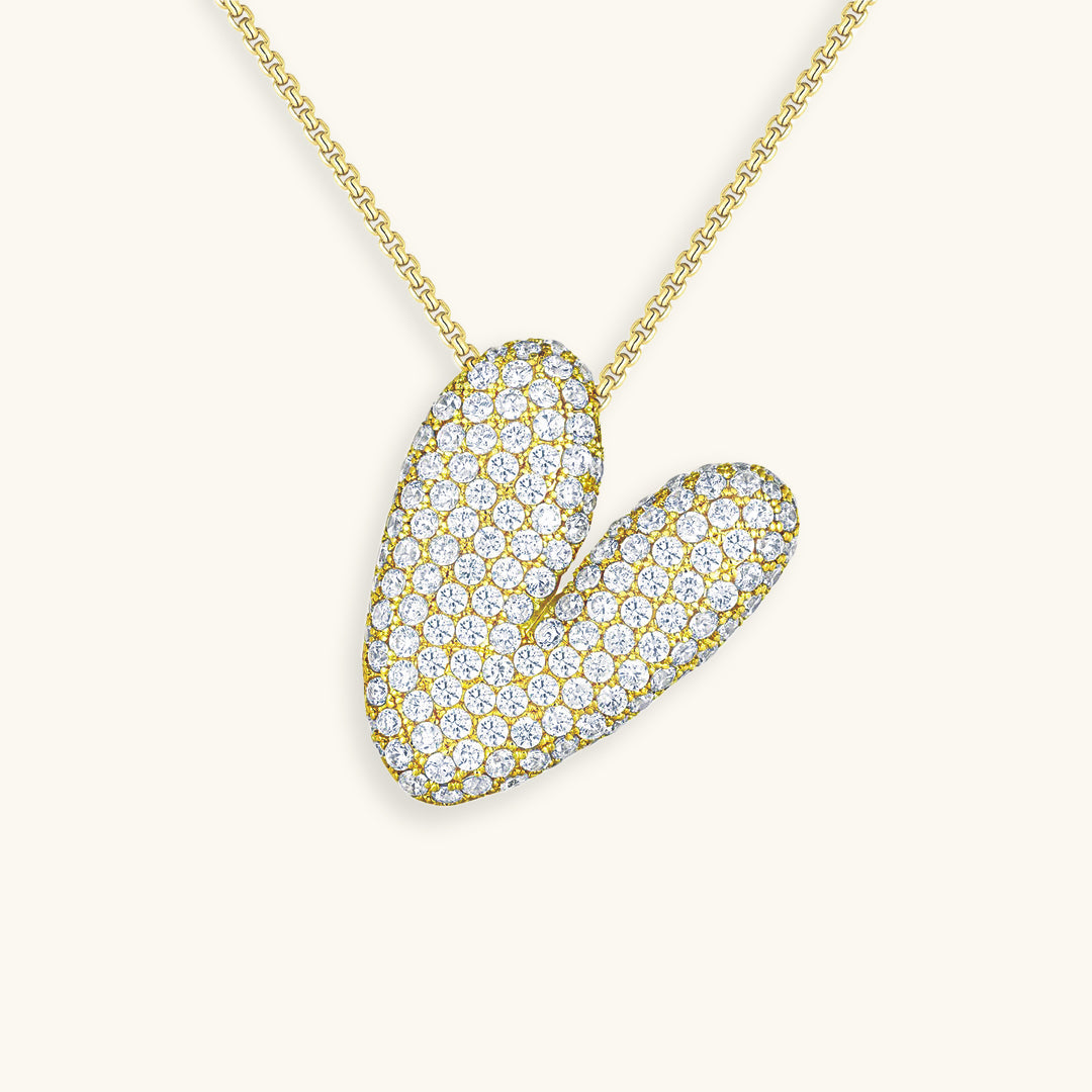 Luna Bubble Initial Halskjede med Diamantlook – Personlig gave til morsdagen