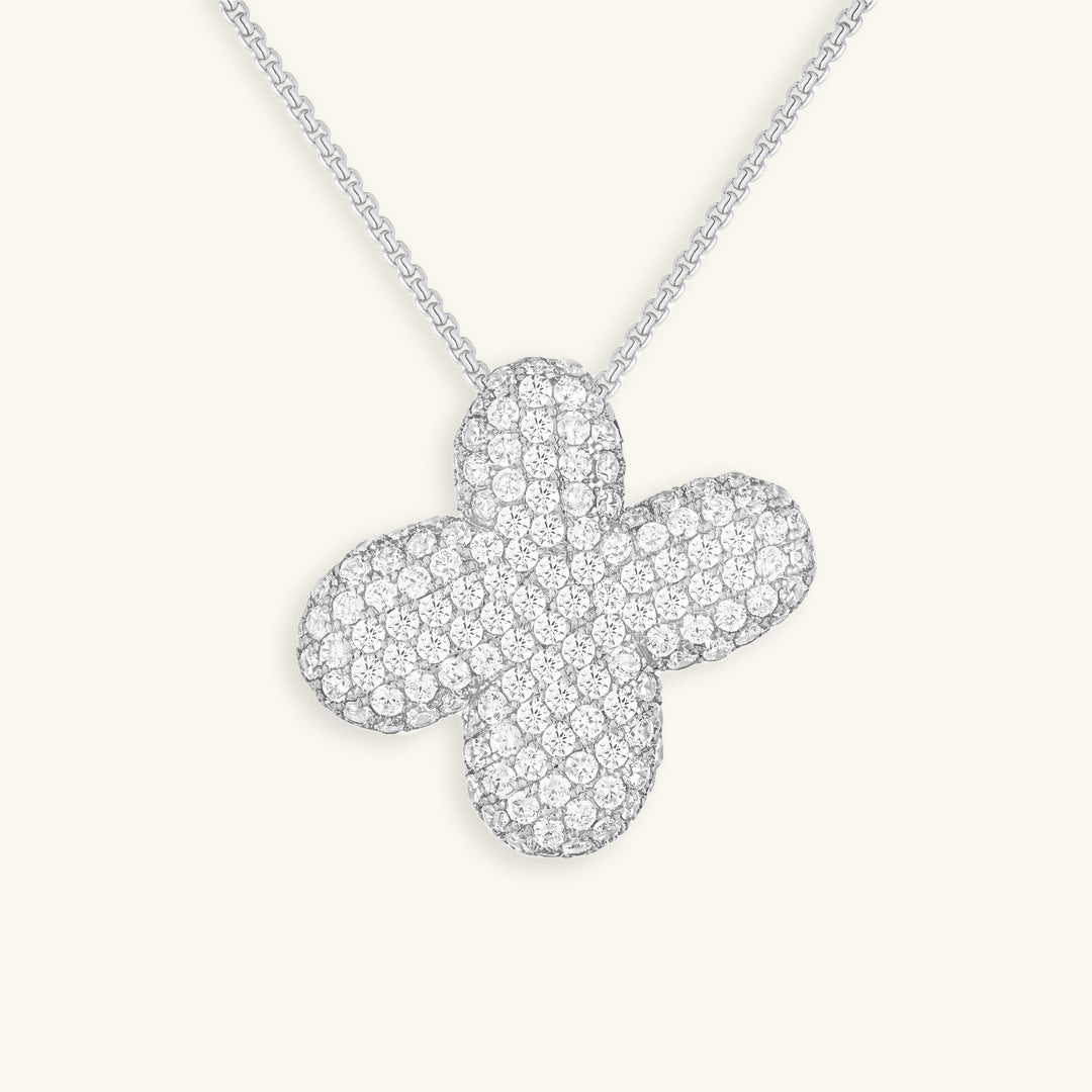 Luna Bubble Initial Halskjede med Diamantlook – Personlig gave til morsdagen