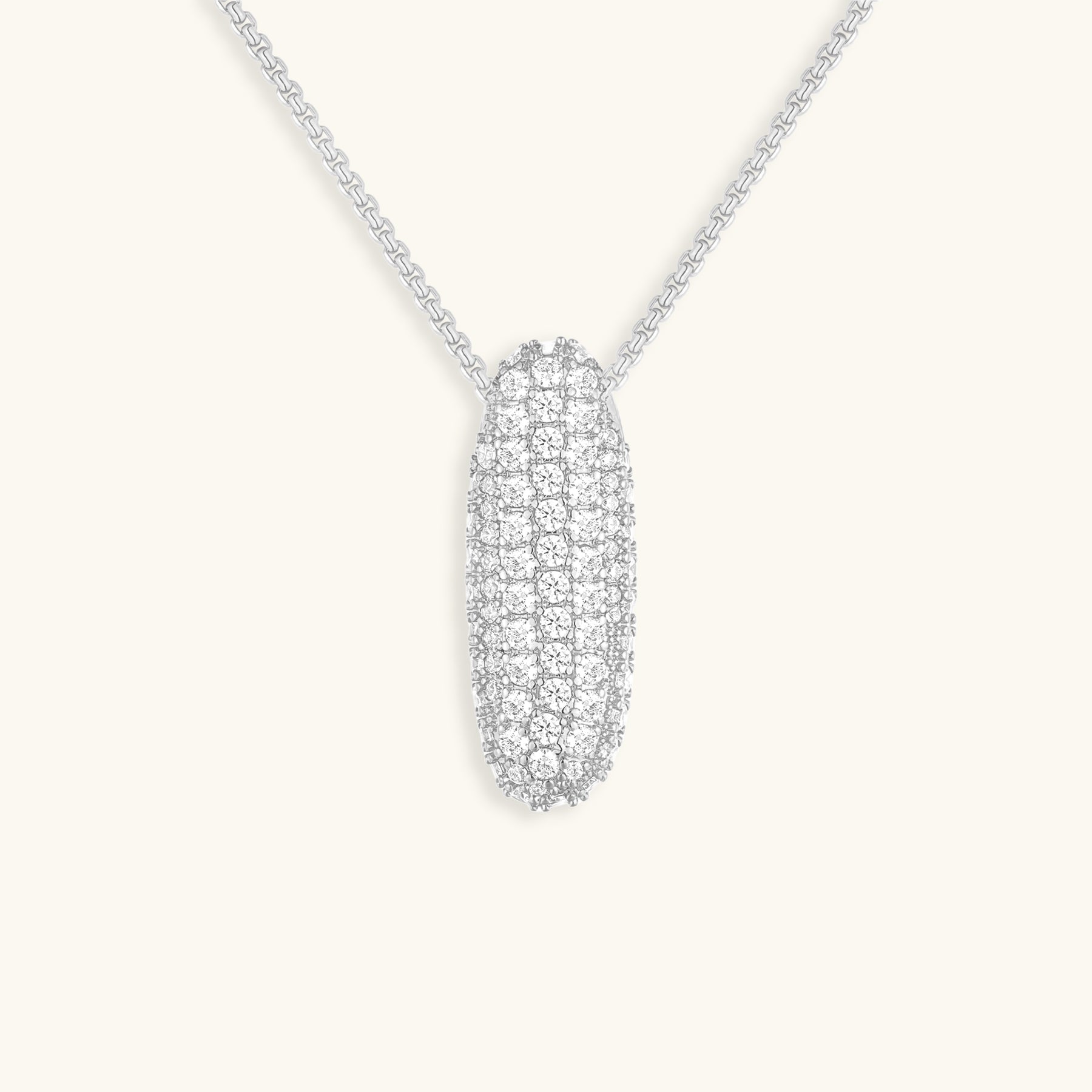 Luna Bubble Initial Halskjede med Diamantlook – Personlig gave til morsdagen