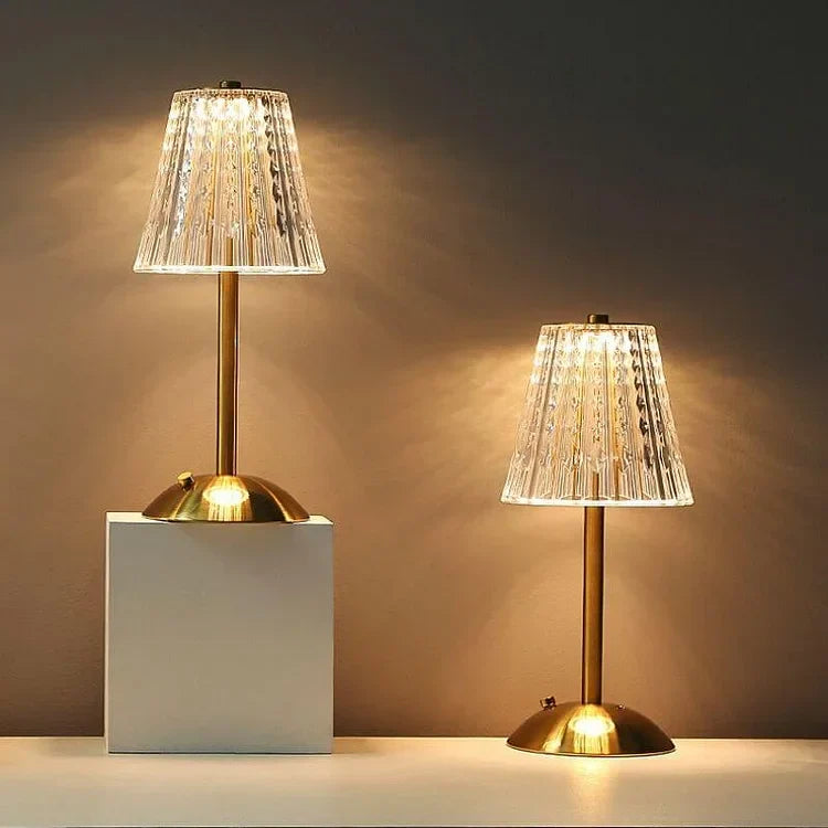 Elegant krystallbordlampe