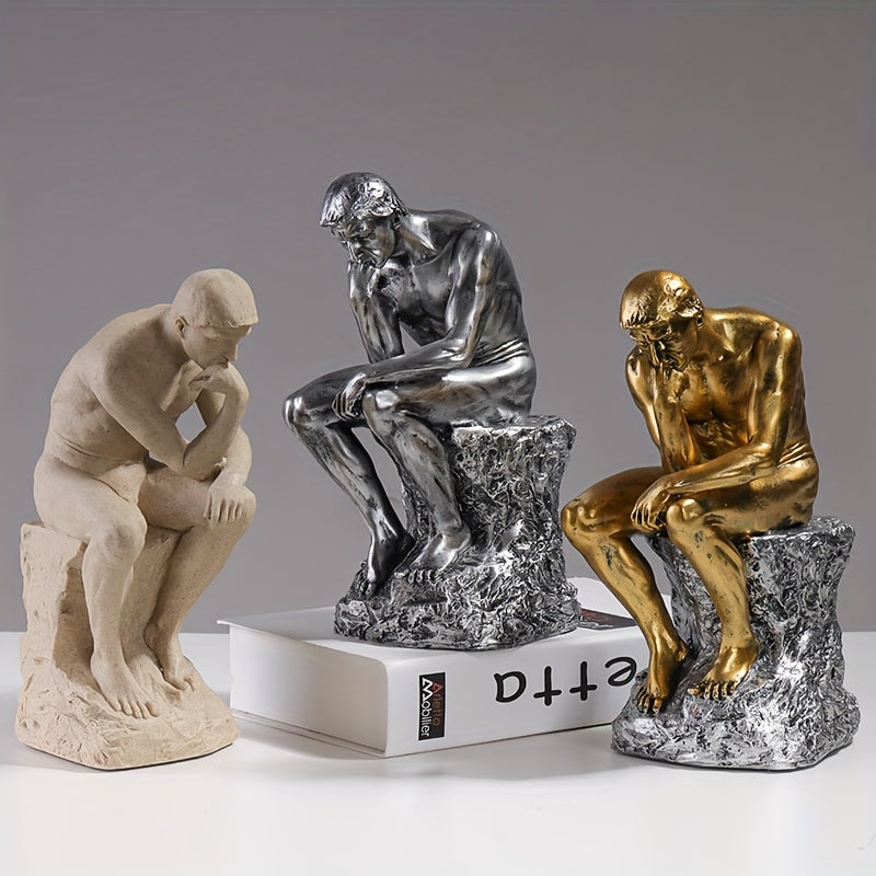 TheThinker - Sittende metallskulptur
