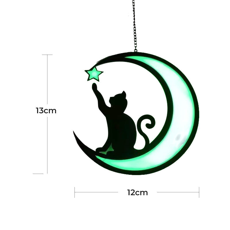 MysticPaws katt og halvmåne-lampe - magisk stemningslys for koselig innredning