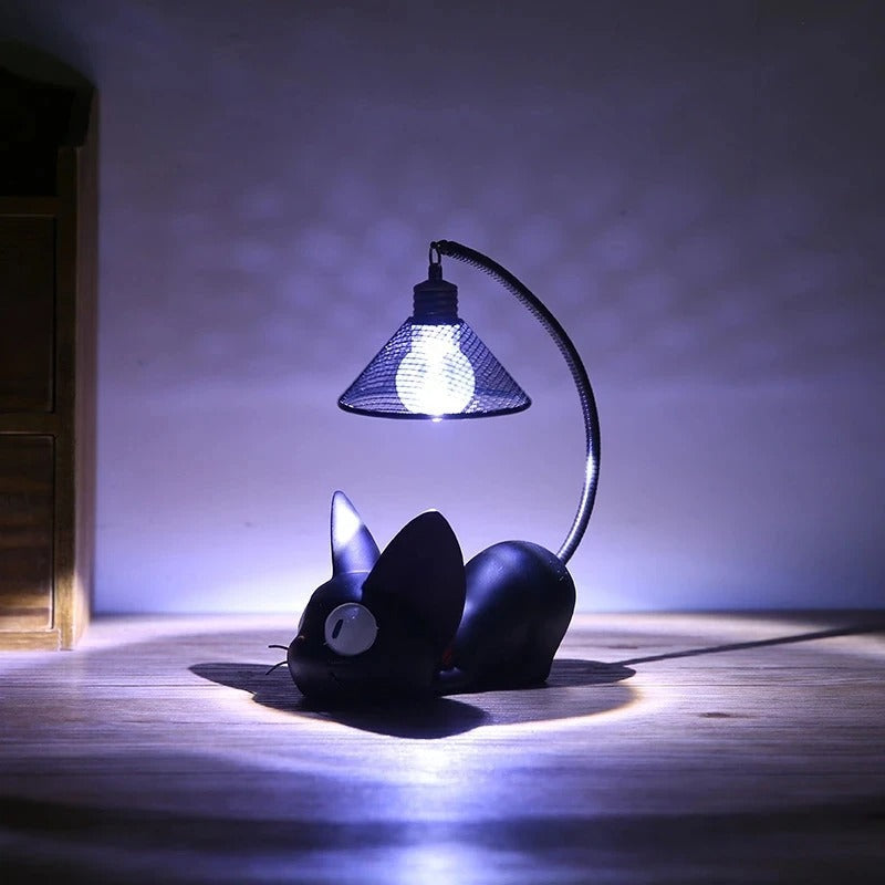 LumiPaws - Bedårende, svart kattelampe med fleksibelt baklys