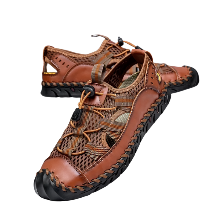 AntonTrek - Robuste sandaler med meshdetaljer og sømmer