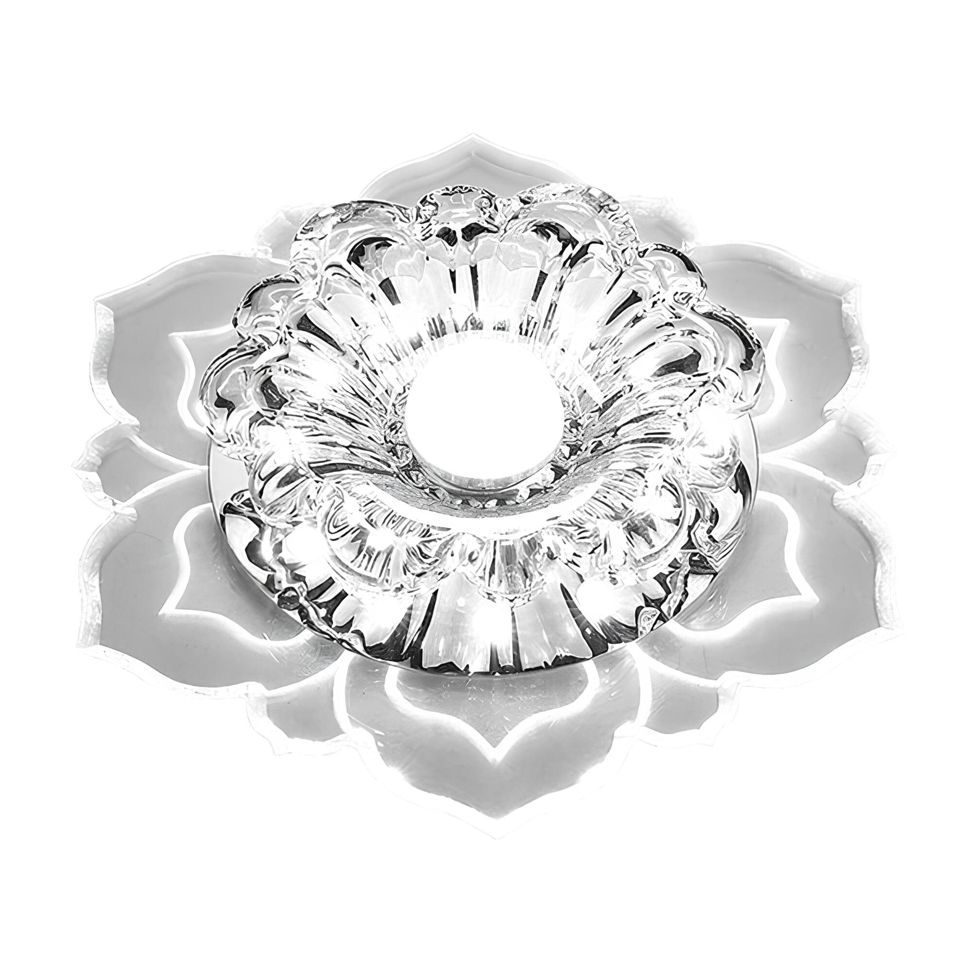 FloraGlow - Elegante krystallamper med blomsterdekor og fascinerende belysning