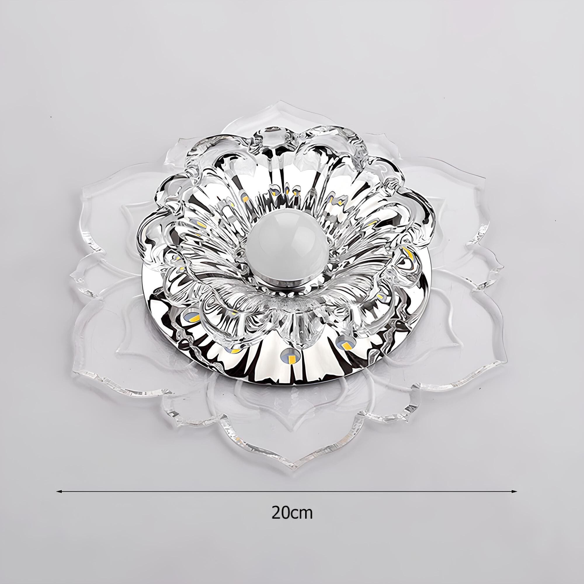 FloraGlow - Elegante krystallamper med blomsterdekor og fascinerende belysning