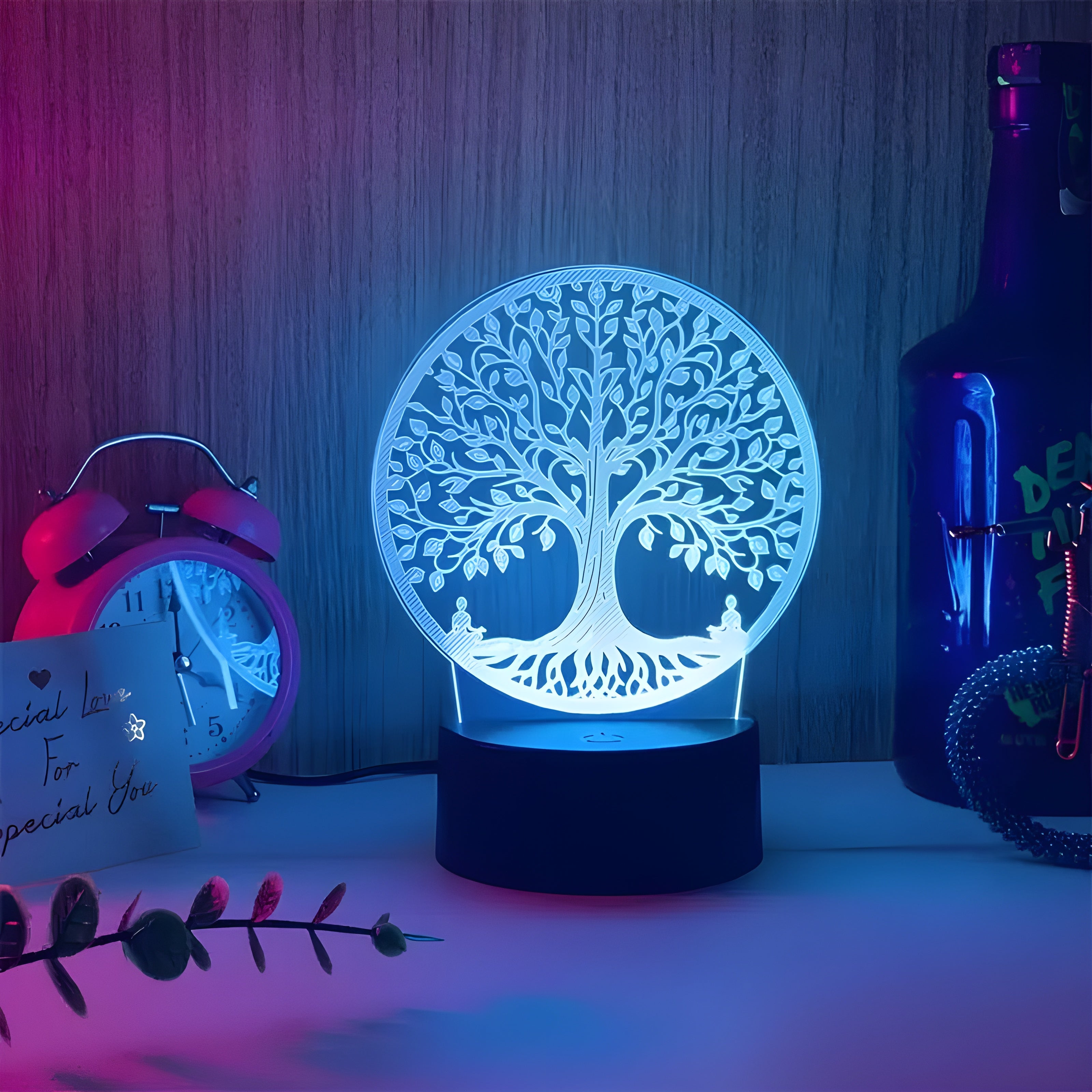 DreamGlow - 3D LED-lampe for stilfull belysning på soverommet