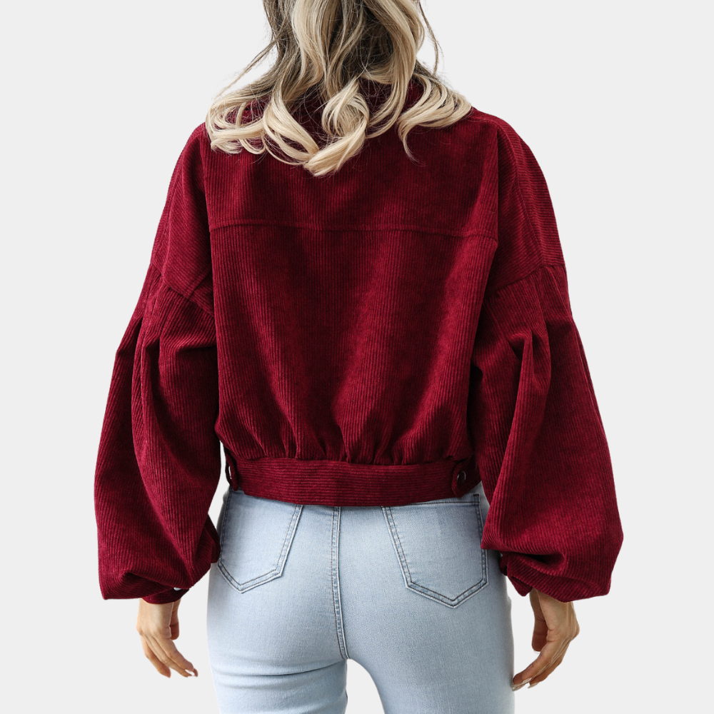 Ella - Elegant fløyelsjakke med knapper