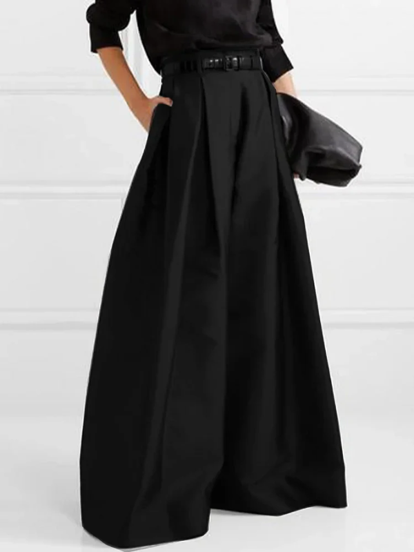 Eva - Elegant bukse med høy midje, plissé