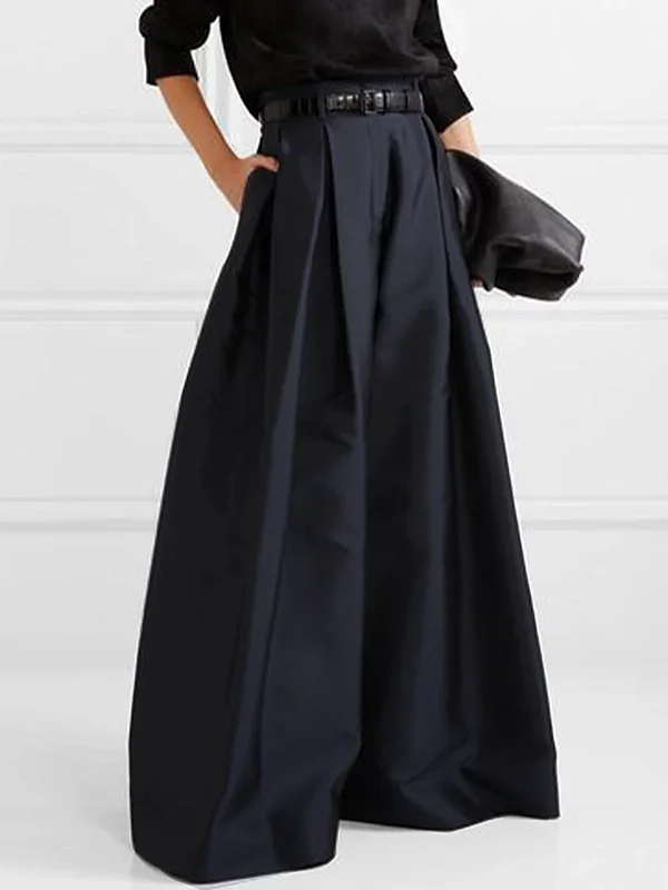 Eva - Elegant bukse med høy midje, plissé