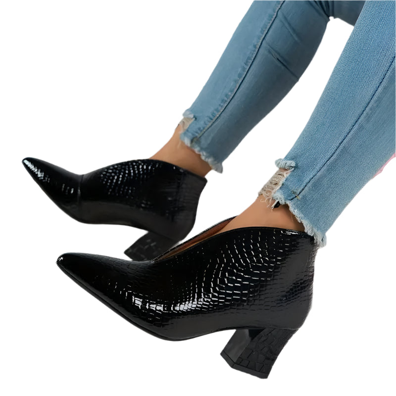 CityBelle dames slip-on ankelstøvletter – elegante ankelstøvletter for hverdagsbruk