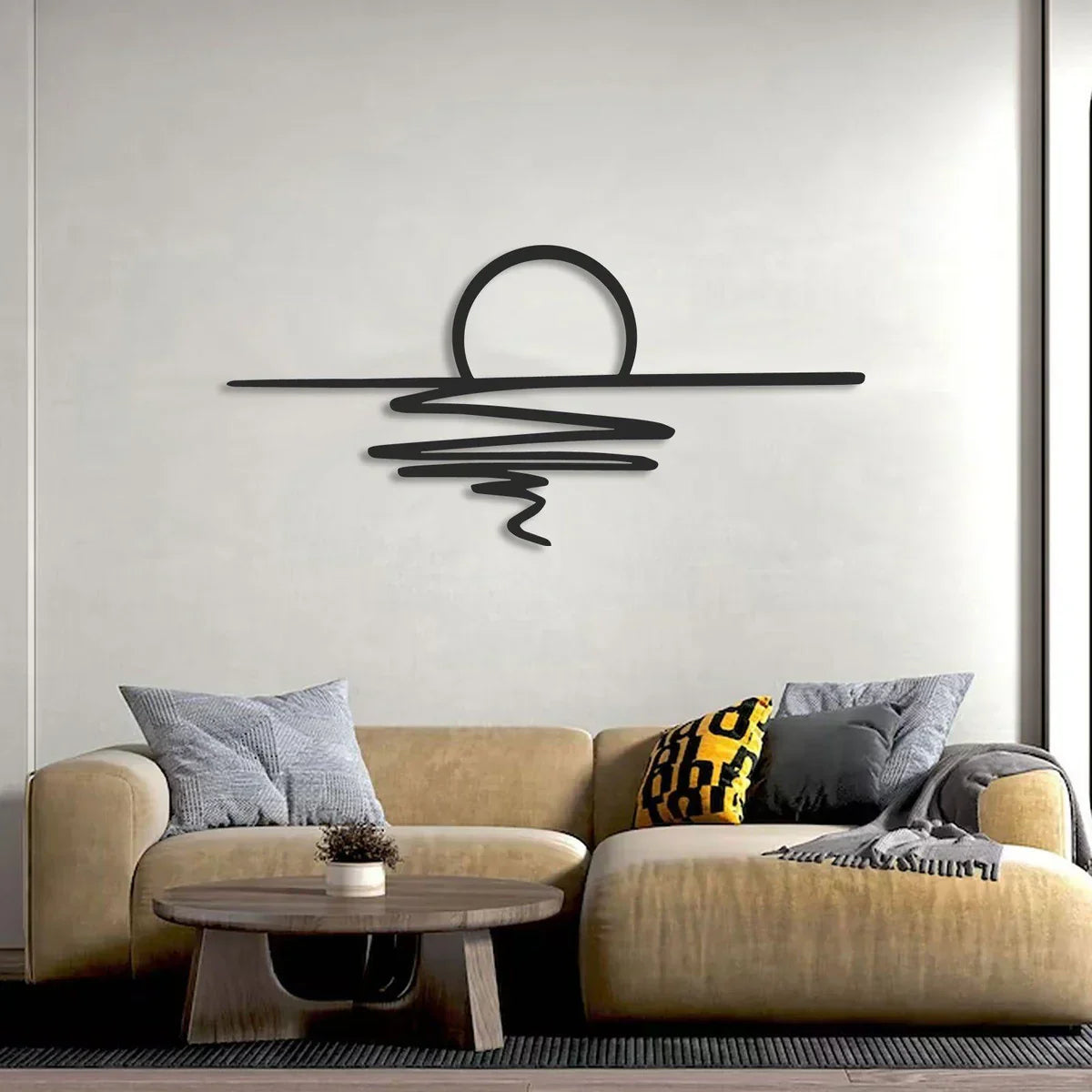 SereneSwirl - moderne minimalistisk veggkunst for stilige rom