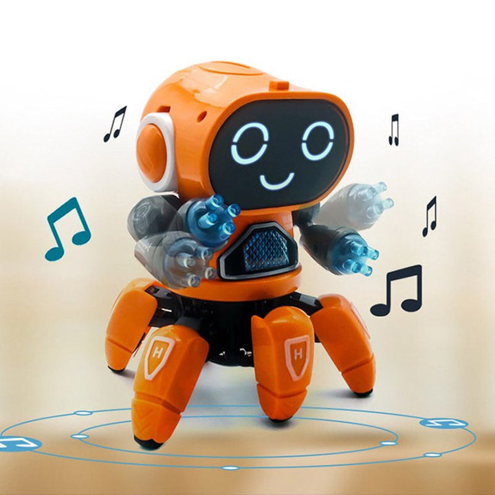 RoboGroove - interaktiv syngende og dansende robot med fargerike LED-lys
