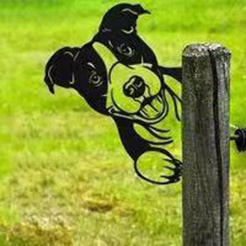 WildPost - Gjerdetoppere med dyresilhuett i metall