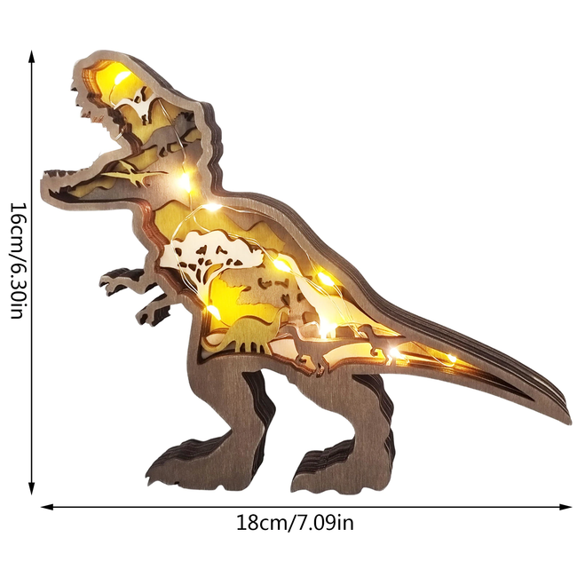 Jurassic Fun 3D-dinosaur nattlys i tre