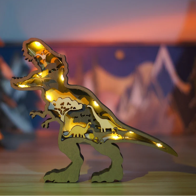 Jurassic Fun 3D-dinosaur nattlys i tre