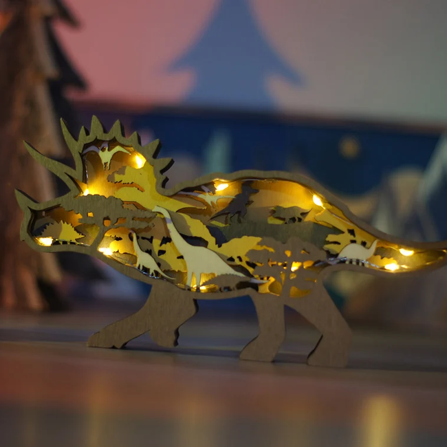 Jurassic Fun 3D-dinosaur nattlys i tre