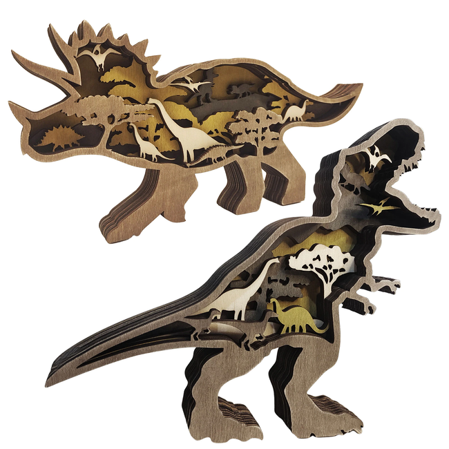 Jurassic Fun 3D-dinosaur nattlys i tre