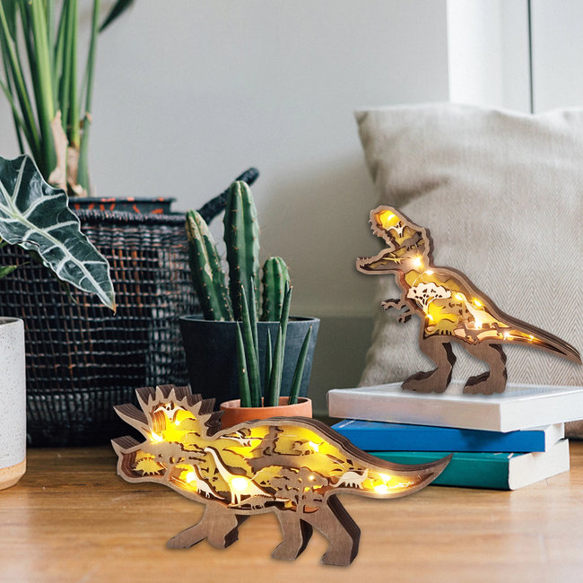 Jurassic Fun 3D-dinosaur nattlys i tre
