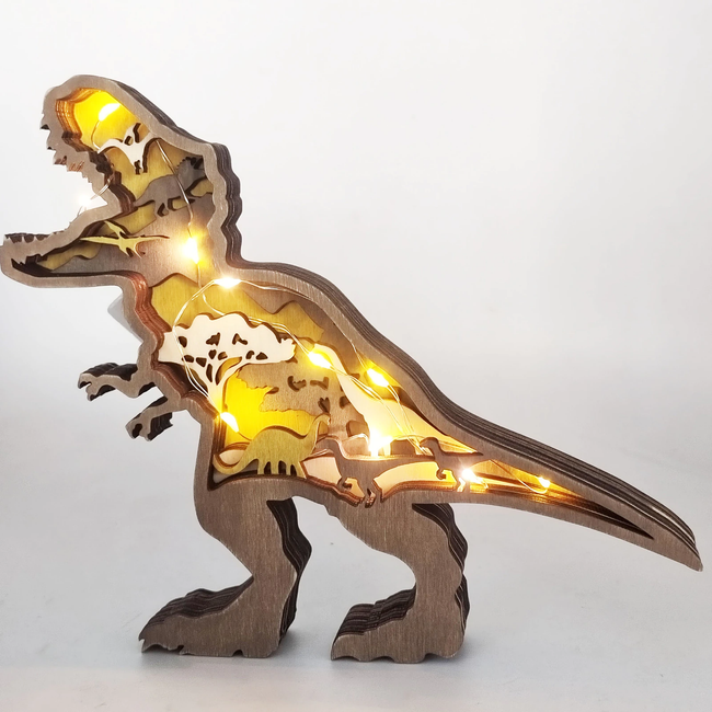 Jurassic Fun 3D-dinosaur nattlys i tre