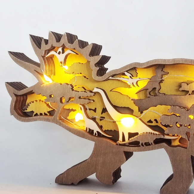Jurassic Fun 3D-dinosaur nattlys i tre