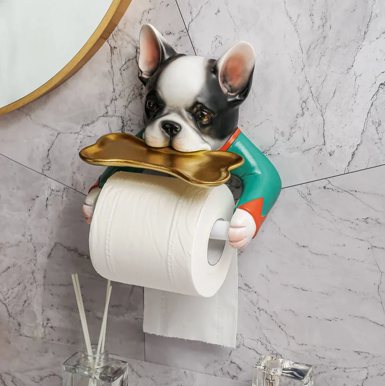 Morsom toalettpapirholder med hund