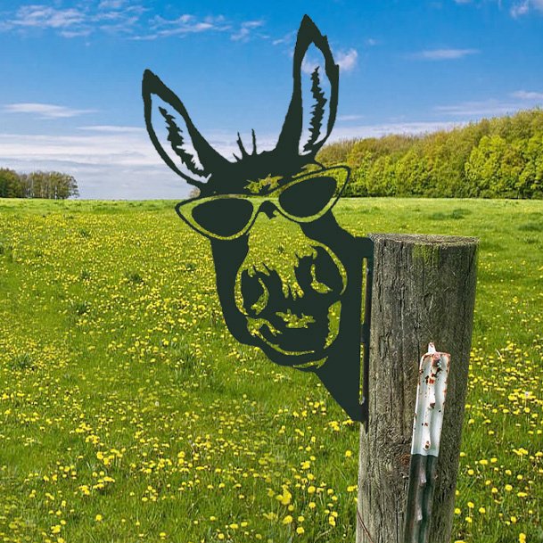 WildPost - Gjerdetoppere med dyresilhuett i metall