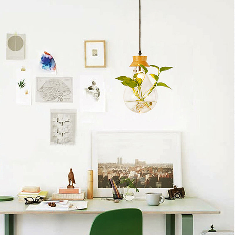 FloraGlow hengende lampe – stilig belysning med innebygd planteholder