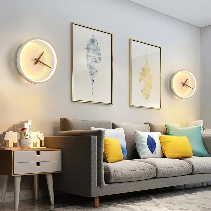 TimeGlow - Moderne LED-veggklokke med LED-lys