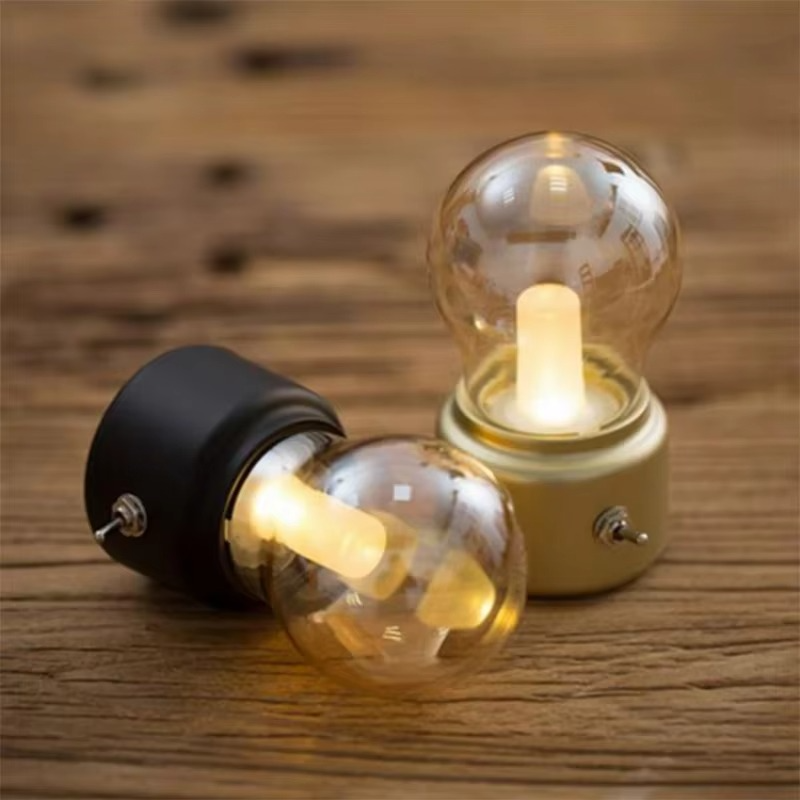 VintageGlow – Trådløs industriell nattlampe