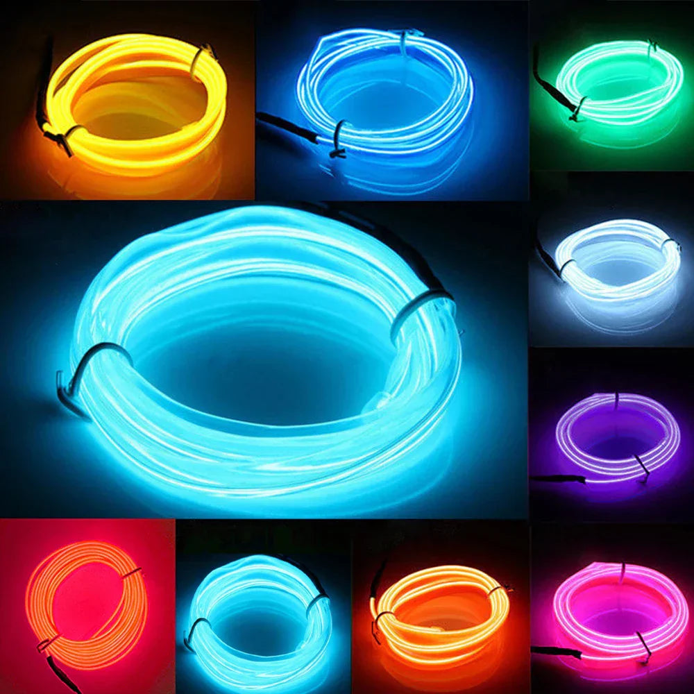Fleksibelt RGB LED-lys for bilinteriør med musikksensor og fjernkontroll