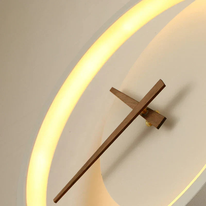 TimeGlow - Moderne LED-veggklokke med LED-lys