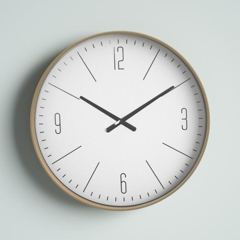 Luxetick - Veggklokke med gylden eleganse