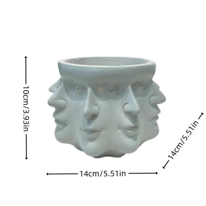 ArtFace 3D Keramisk Blomsterpotte – Moderne Ansiktsdesign Potte