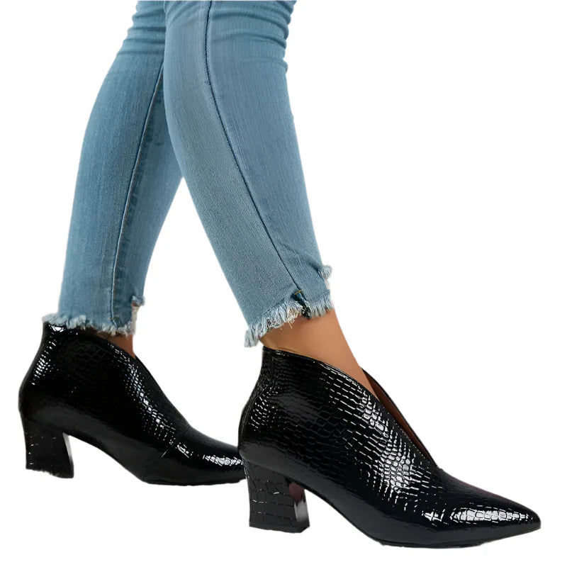 CityBelle dames slip-on ankelstøvletter – elegante ankelstøvletter for hverdagsbruk