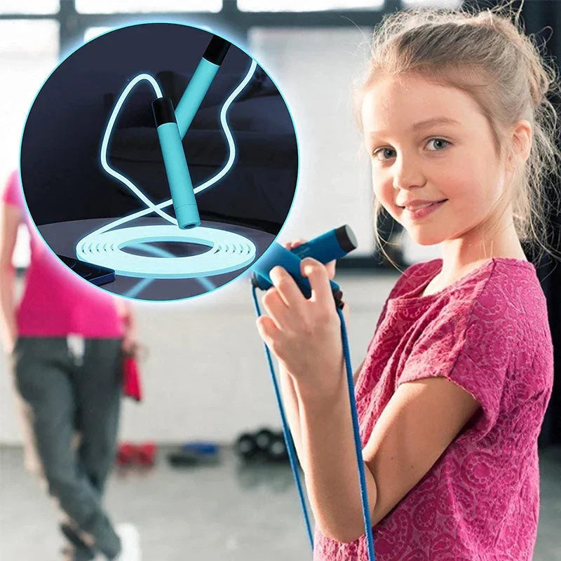 GlowFit - hoppetau med LED-lys for trening og moro