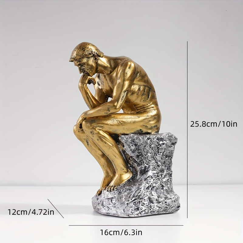 TheThinker - Sittende metallskulptur