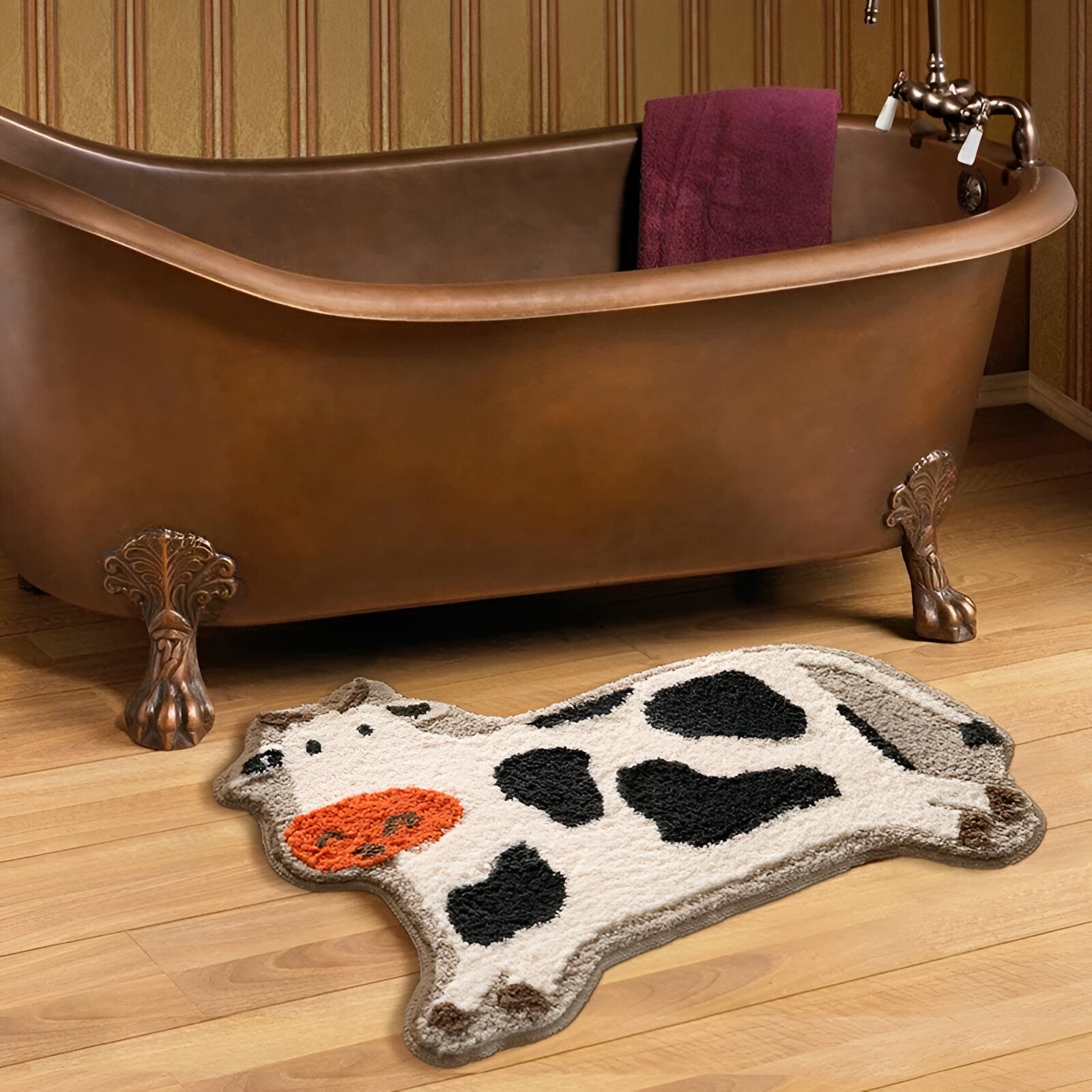 MooMat - Stilig og leken kuformet badematte
