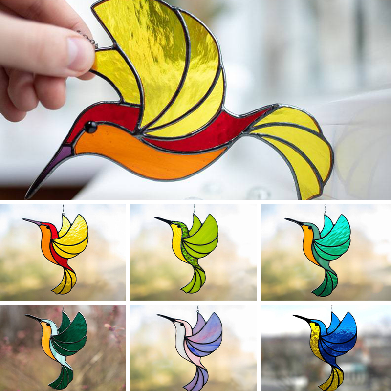 HummiGlow kunstnerisk solfanger - magiske lysrefleksjoner med kolibridesign