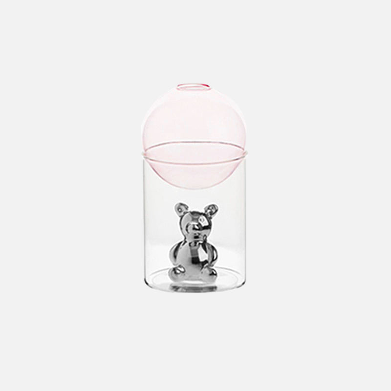 LumaSphere – Elegant kunstnerisk glassvase med skulpturell topp